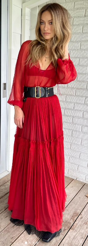 Black Dress Red Belt