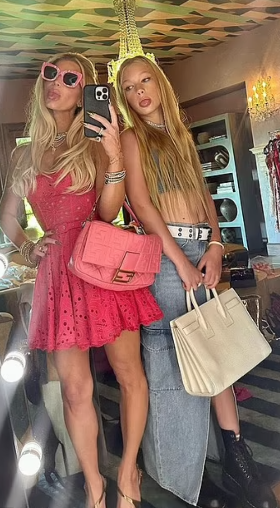Who made Jessica Simpson's belted lace dress, sunglasses, pink handbag, and  silver sandals? – OutfitID